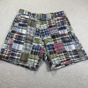 Siegfried Vintage Patchwork Plaid Shorts Mens Size‎ 36 Cotton Casual Summer